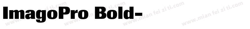 ImagoPro Bold字体转换